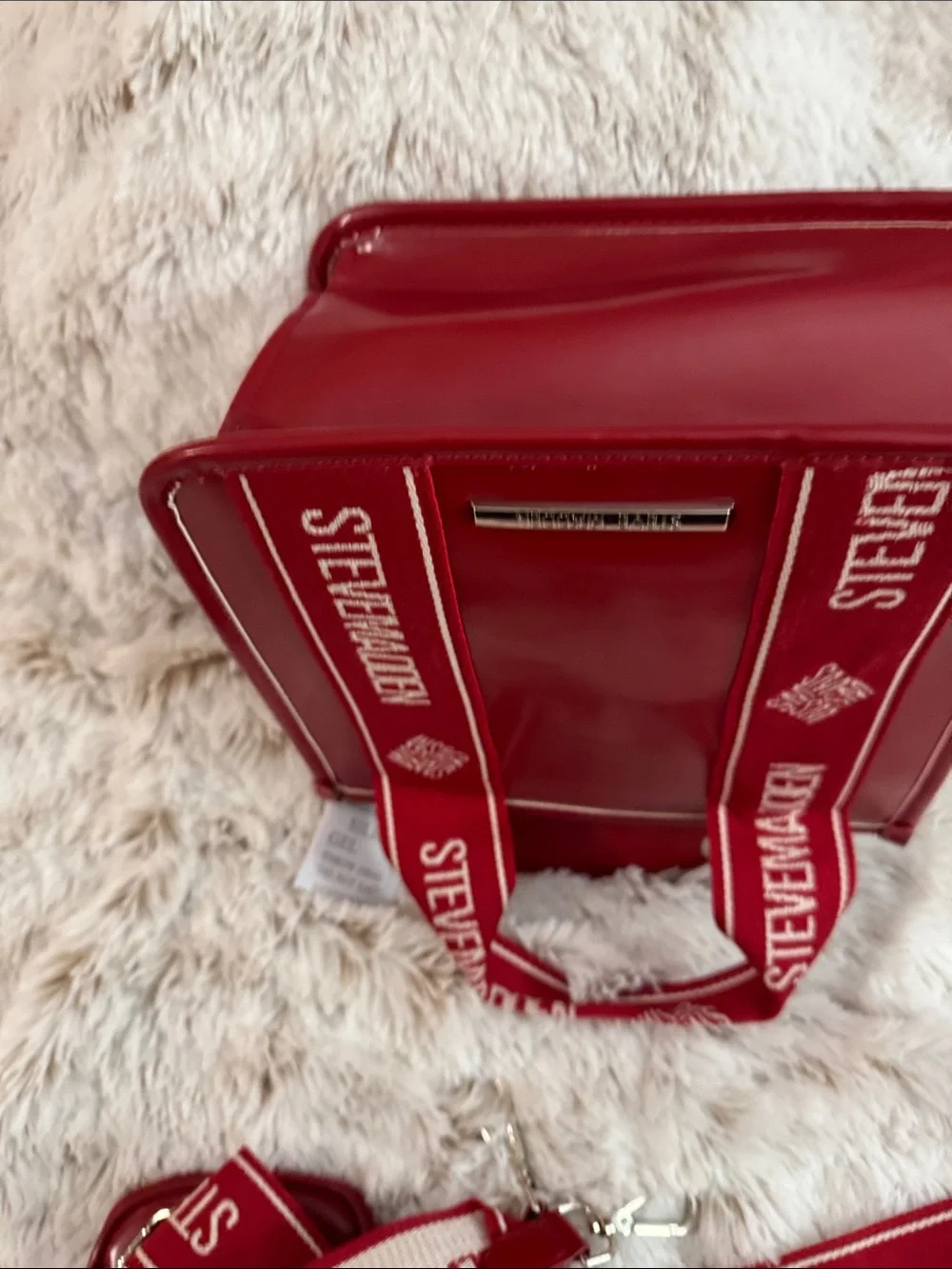 Steve Madden Red Crossbody Bag with Branded Detachable Strap